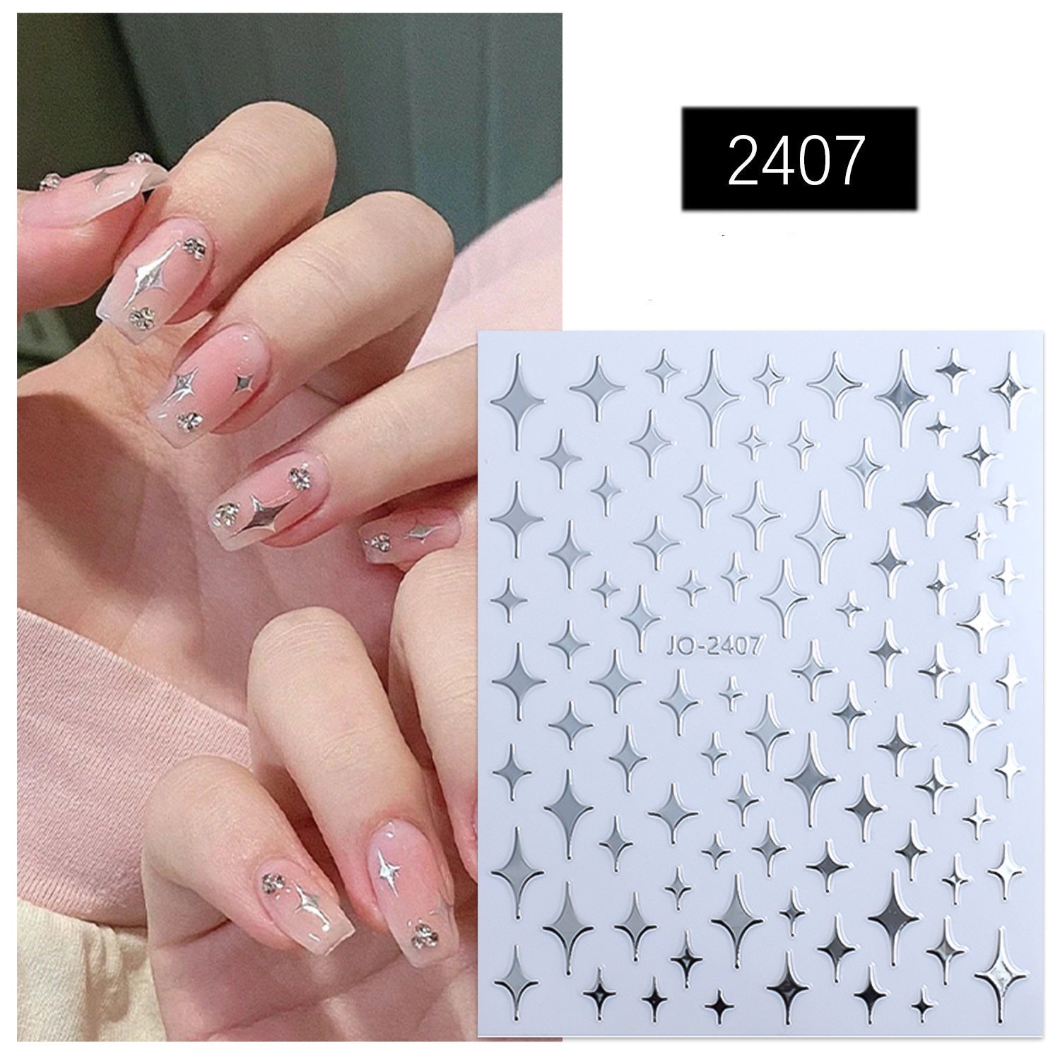 Wholesale Cyber Celebrous 3D Star Manure  Nail Sticker